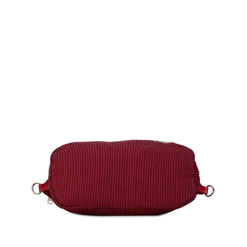 Prada Triangular Logo Striped Handbag Shoulder Ba… - image 5